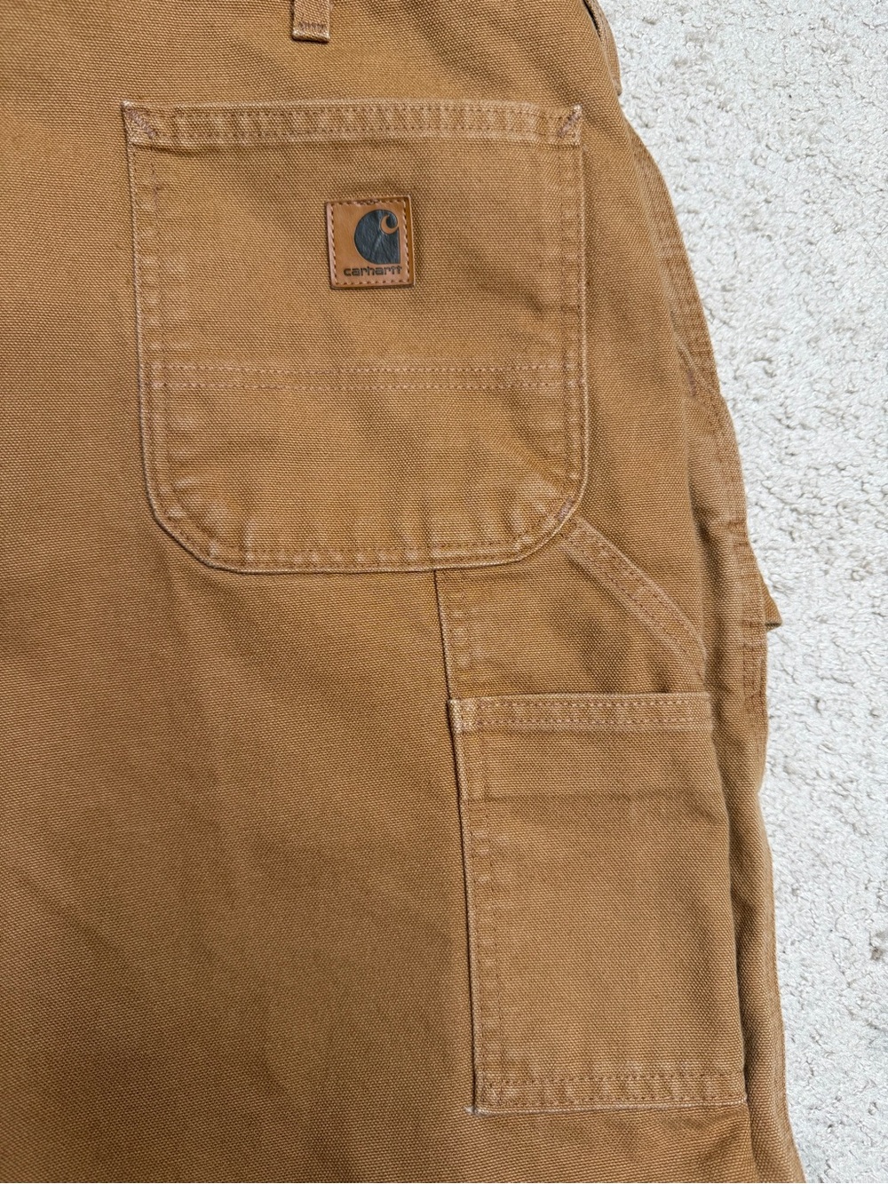 Carhartt Brown/Tan Cargo Work Pants with Utility Pockets